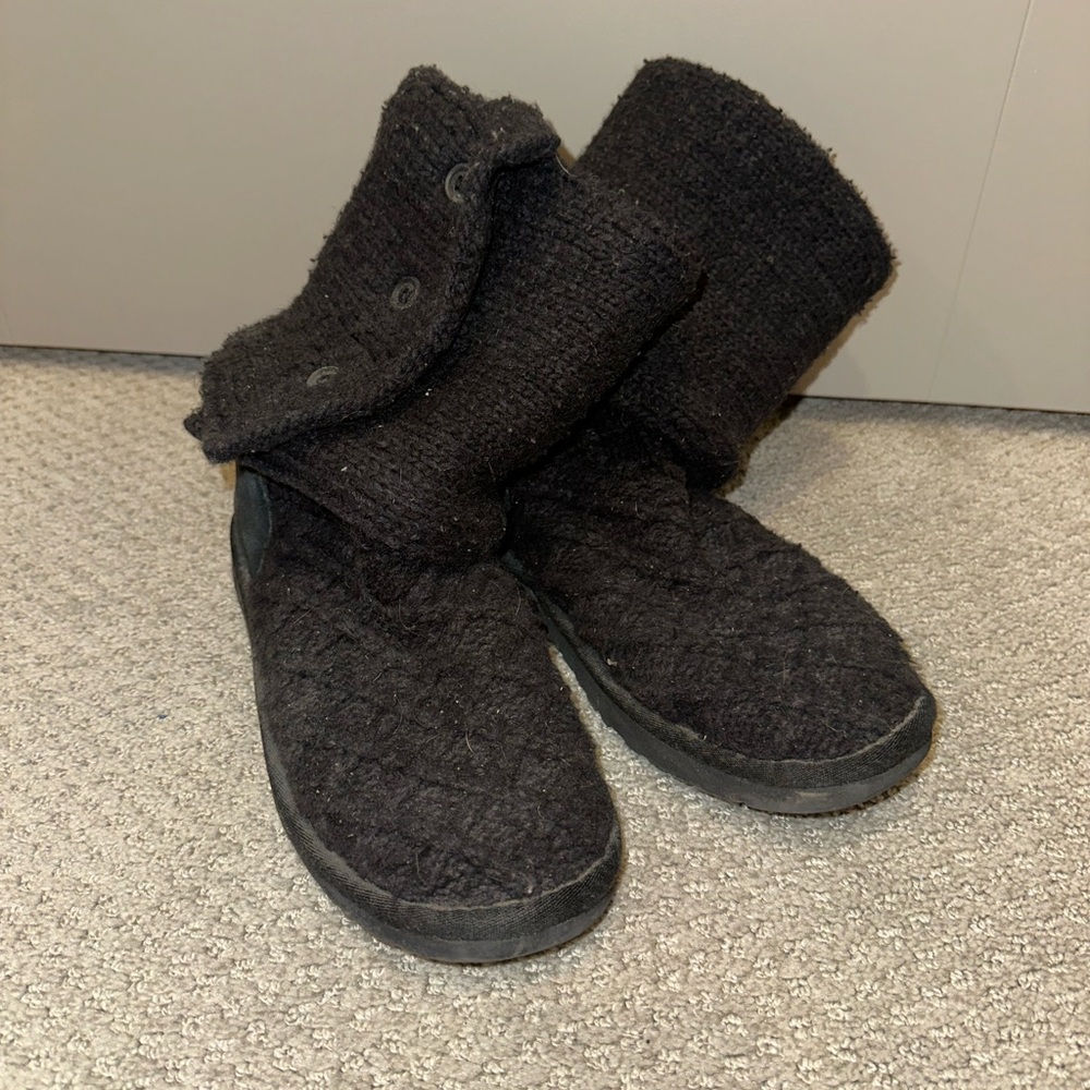 UGG Black Knit Boots